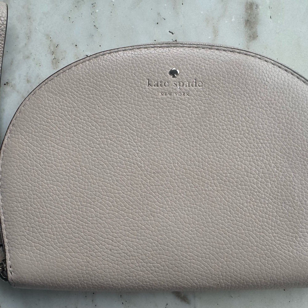 Kate Spade Tan Leather Clutch Wristlet